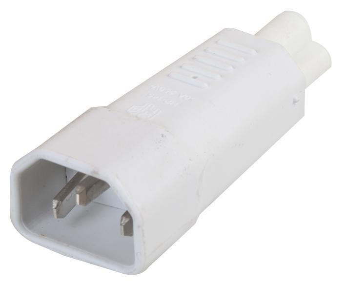 HC.145 WHT ADAPTER, 3POS, IEC C14-C5, 10A/250V, WHT PRO ELEC