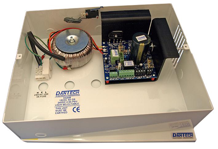 DA448 POWER SUPPLY, 12V OR 24VDC, 5A/2.5A DANTECH