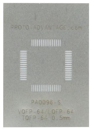 PA0096-S STENCIL, SS, LQFP TO SMT DIP ADAPTER PROTO ADVANTAGE