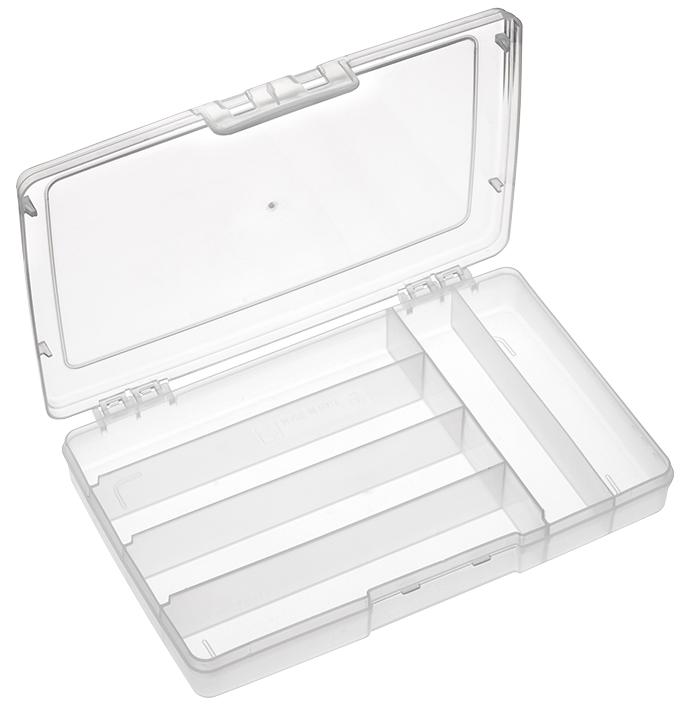 1916N.113 STORAGE BOX, 6 COMPARTMENT, CLEAR MULTICOMP PRO