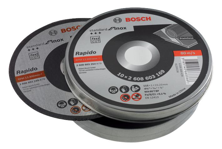 2608603254 115X1MM METAL/INOX CUTTING DISCS TIN BOSCH