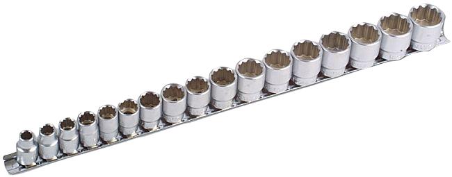 3501 SOCKET SET BI-HEX  3/8 IND 17PC LASER