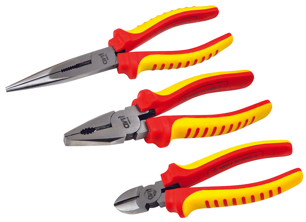 AV06051 INSULATED PLIER SET, 3PC AVIT