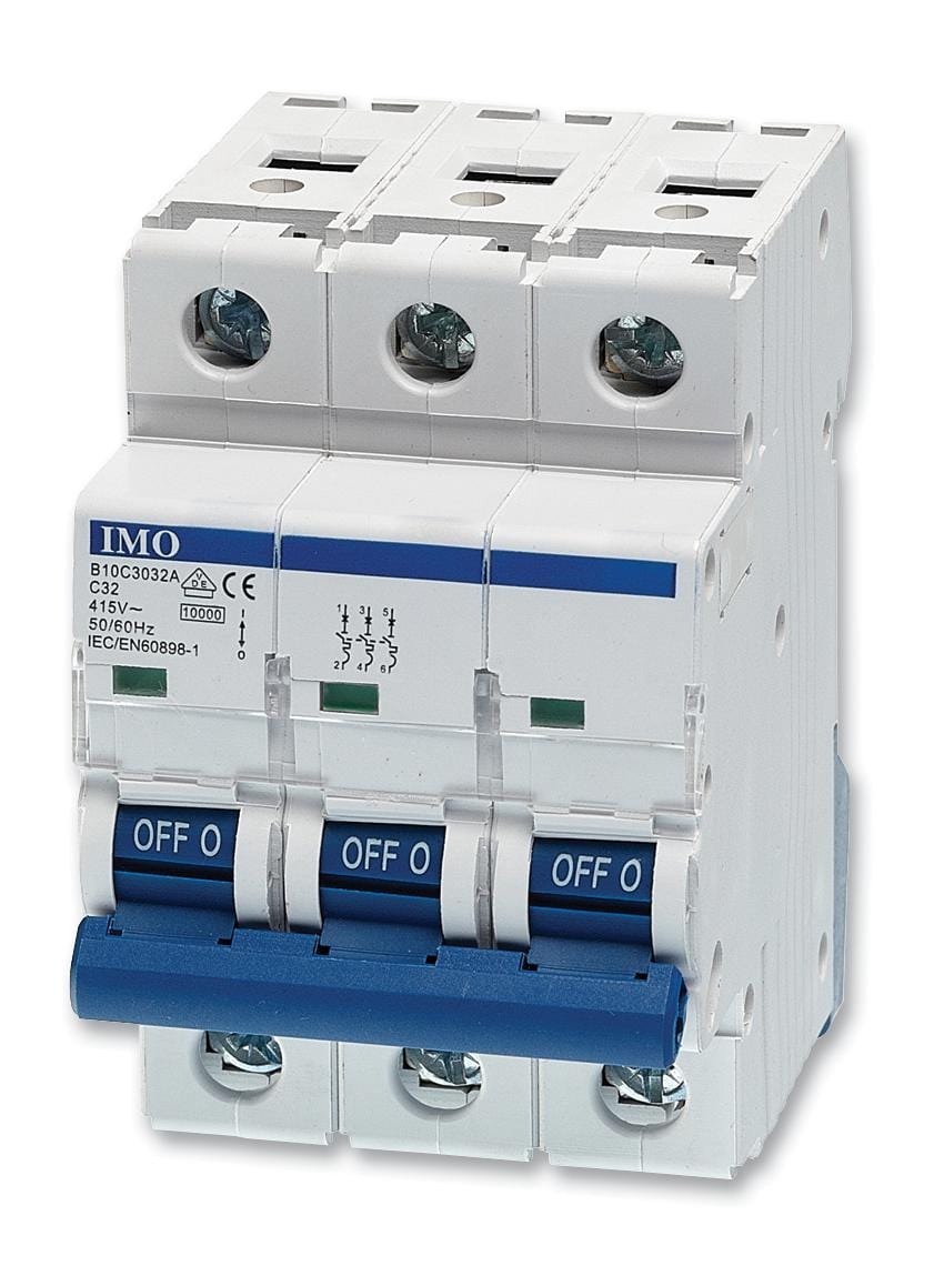IMO PRECISION CONTROLS Thermal Magnetic B10C3010A CIRCUIT BREAKER, 10KA, 3 POLE, 10A IMO PRECISION CONTROLS 2252578 B10C3010A