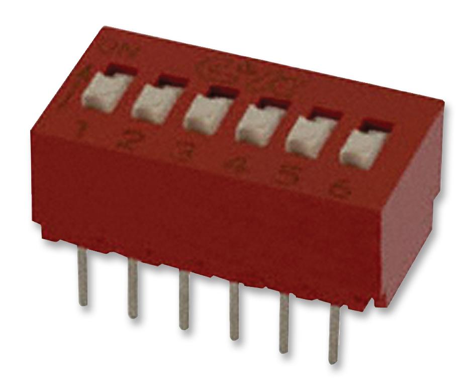 C&K COMPONENTS SIP/DIP BD06 SWITCH, 6 WAY, SPST, THT C&K COMPONENTS 2319982 BD06