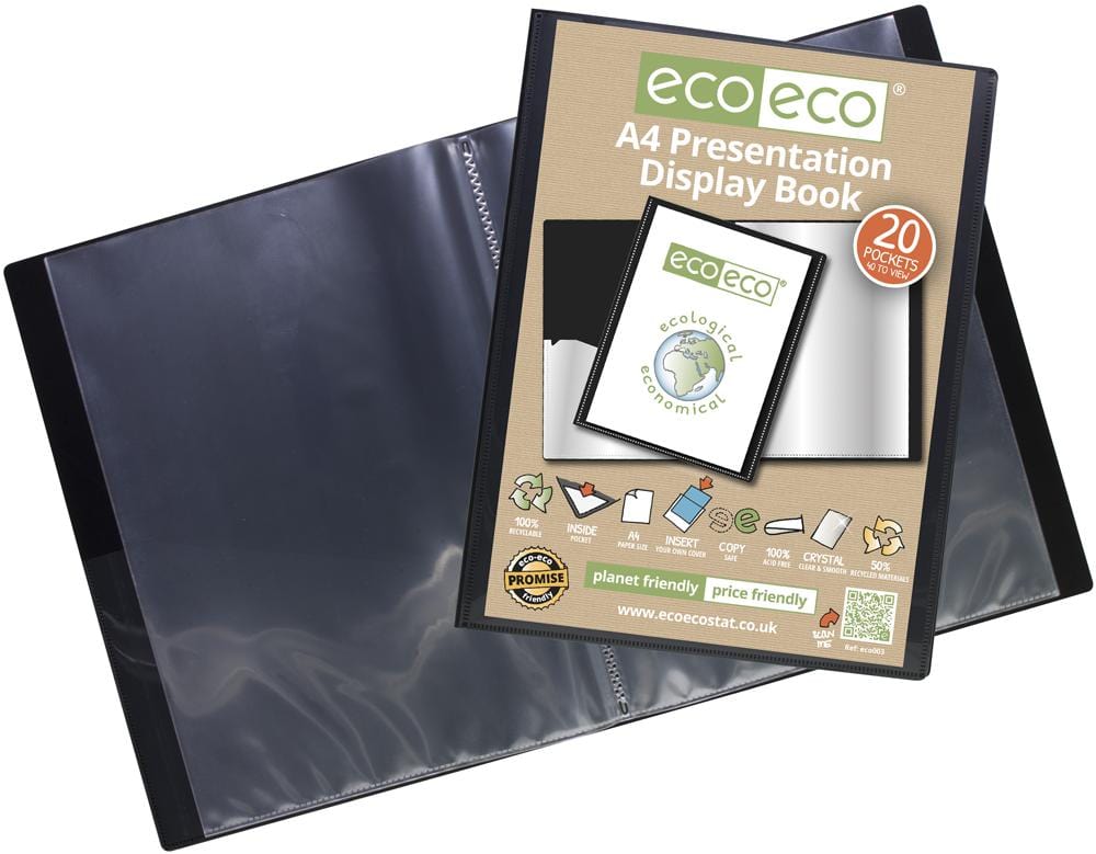 ECO-ECO Files and Filing ECO003 A4 20 POCKET DISPLAY BOOK, PK20 ECO-ECO 3701859 ECO003