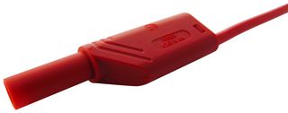 934088101 - Test Lead, 4mm Banana Plug to 4mm Banana Plug, Red, 1 kV, 32 A, 1 m - HIRSCHMANN TEST AND MEASUREMENT