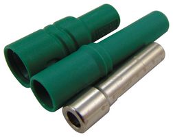 934096104 - Banana Test Connector, 4mm, Receptacle, Cable Mount, 24 A, 1 kV, Nickel Plated Contacts, Green - HIRSCHMANN TEST AND MEASUREMENT