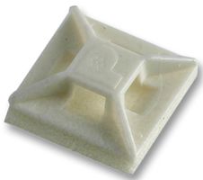 ABM1M-A-C - Cable Tie Mount, 4 Way Entry, Adhesive, White, Nylon 6.6 (Polyamide 6.6), 12.7 mm, 12.7 mm - PANDUIT
