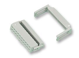 71600-020LF - IDC Connector, With Strain Relief, IDC Receptacle, Female, 2.54 mm, 2 Row, 20 Contacts, Cable Mount - AMPHENOL COMMUNICATIONS SOLUTIONS
