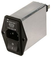 FN393-6-05-11 - Filtered IEC Power Entry Module, IEC C14, General Purpose, 6 A, 250 VAC, 2-Pole Switch - SCHAFFNER