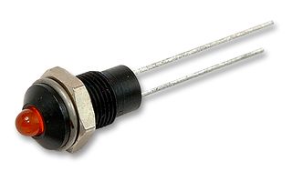 MC19021008 - LED Panel Mount Indicator, Orange, 2.6 VDC, 6 mm, 30 mA, 17.5 mcd, Not Rated - MULTICOMP PRO