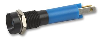 19051357 - LED Panel Mount Indicator, Black Chrome Bezel, Blue, 24 VDC, 8 mm, 20 mA, 60 mcd, IP67 - CML INNOVATIVE TECHNOLOGIES