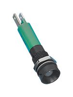 190B1351 - LED Panel Mount Indicator, Black Chrome Bezel, Green, 24 V, 8 mm, 17 mA, 40 mcd, IP67 - CML INNOVATIVE TECHNOLOGIES