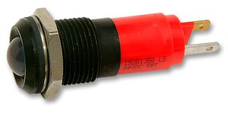 192B1350 - LED Panel Mount Indicator, Black Chrome Bezel, Red, 24 V, 14 mm, 17 mA, 60 mcd, IP67 - CML INNOVATIVE TECHNOLOGIES