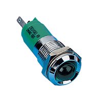 19210361 - LED Panel Mount Indicator, Satin Chrome Bezel, Green, 24 VAC, 14 mm, 20 mA, 70 mcd, IP67 - CML INNOVATIVE TECHNOLOGIES