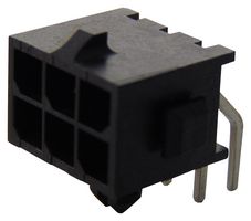 3-794618-6 - Pin Header, Wire-to-Board, 3 mm, 2 Rows, 6 Contacts, Through Hole Right Angle, Micro MATE-N-LOK - AMP - TE CONNECTIVITY