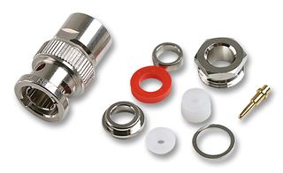 B1141C1-NT3G-5-50 - RF / Coaxial Connector, BNC Coaxial, Straight Plug, Solder, 50 ohm, RG174, RG188A, RG316, Brass - AMPHENOL RF