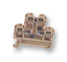 039666 DK4D/35 - DIN Rail Mount Terminal Block, 4 Ways, 22 AWG, 12 AWG, 4 mm², Screw, 10 A - WEIDMULLER
