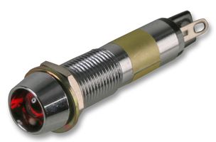 609-2112-140F - LED Panel Mount Indicator, Red, 24 VDC, 9.3 mm, 15 mA, 60 mcd, IP66 - DIALIGHT