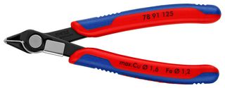 78 91 125 - Cutter, Electronics, 125 mm, Shear, 1.6 mm, 64 ° - KNIPEX