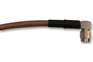 R284C0351058 - RF / Coaxial Cable Assembly, 90° SMA Plug to 90° SMA Plug, RG316, 50 ohm, 3.28 ft, 1 m, Brown - RADIALL