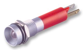 190B0251 - LED Panel Mount Indicator, Satin Chrome Bezel, Green, 12 V, 8 mm, 17 mA, 40 mcd, IP67 - CML INNOVATIVE TECHNOLOGIES