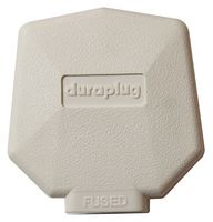 PF133WHI - Rubber Mains Plug, White - HONEYWELL