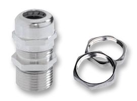 53112610 + 52103000 - Cable Gland, M12, 3.5 mm, 7 mm, Brass, Metallic - Nickel Finish - PRO POWER