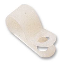 211-60049 - Fastener, P Clip, Screw Mount Cable Clamp, Nylon 6.6 (Polyamide 6.6), Natural, 10 mm - HELLERMANNTYTON
