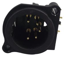 AC5MAH-AU-B - XLR Connector, 5 Contacts, Plug, PCB Mount, Gold Plated Contacts, Plastic Body, AC - AMPHENOL SINE/TUCHEL