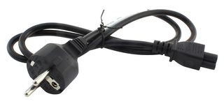 GW-151616 - Mains Power Cord, CEE 7/7 Plug to IEC 60320 C5, 1 m, 16 A, 250 VAC, Black - MULTICOMP PRO
