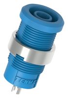 76-1508 - Banana Test Connector, Jack, Panel Mount, 25 A, 1 kV, Nickel Plated Contacts, Blue - TENMA