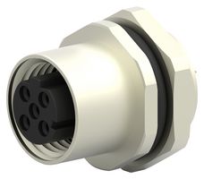 T4133512041-000 - Sensor Connector, M12, Female, 4 Positions, Solder Socket, Straight Panel Mount - TE CONNECTIVITY