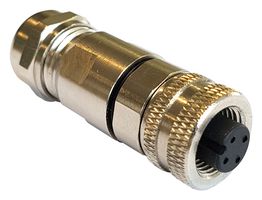 PXMBNI12FBF12ASCPG9 - Sensor Connector, Buccaneer M12 Series, M12, Female, 12 Positions, Solder Socket - BULGIN LIMITED