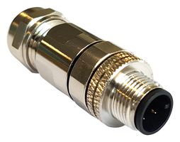 PXMBNI12FIM04ASCPG9 - Sensor Connector, Buccaneer M12 Series, M12, Male, 4 Positions, Solder Pin, Straight Cable Mount - BULGIN LIMITED