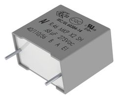 R46KN322000M1M - Safety Capacitor, Metallized PP, Radial Box - 2 Pin, 0.22 µF, ± 20%, X2, Through Hole - KEMET