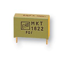 MKT1822410015 - General Purpose Film Capacitor, Metallized PET, Radial Box - 2 Pin, 0.1 µF, ± 10%, 63 V, 100 V - VISHAY