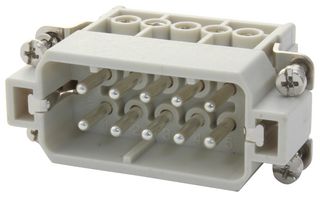 93601-0137 - Heavy Duty Connector, 93601, Insert, 10 Contacts, 10A, Receptacle, Screw Socket - MOLEX