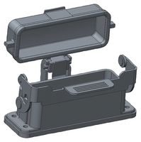 T1519162000-000 - Heavy Duty Connector, Base, Bulkhead Mount, Aluminium Alloy Body, 1 Lever, 16A - TE CONNECTIVITY