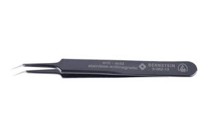 5-052-13 - Tweezer, ESD, SMD, Bent, Pointed, Stainless Steel, 110 mm Length - BERNSTEIN WERKZEUGFABRIK
