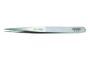 5-078 - Tweezer, SMD, Straight, Pointed, Stainless Steel, 130 mm Length - BERNSTEIN WERKZEUGFABRIK