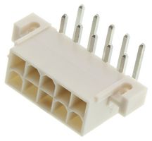 39-29-1107 - Pin Header, Power, 4.2 mm, 2 Rows, 10 Contacts, Through Hole Right Angle, Mini-Fit Jr. 5569 - MOLEX
