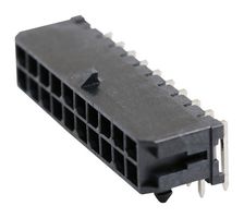 43045-2002 - Pin Header, Power, 3 mm, 2 Rows, 20 Contacts, Through Hole Right Angle, Micro-Fit 3.0 43045 - MOLEX