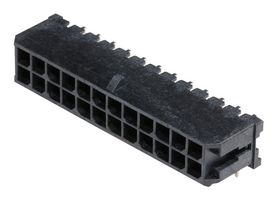 43045-2401 - Pin Header, Power, 3 mm, 2 Rows, 24 Contacts, Through Hole Right Angle, Micro-Fit 3.0 43045 - MOLEX