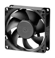 MC002708 - DC Axial Fan, 12 V, Square, 80 mm, 25 mm, Vapo Bearing, 37 CFM - MULTICOMP