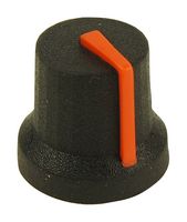 MC170854BR - Knob, D Shaft, 6 mm, Rubber, Round with Indicator Line, 16.2 mm, MC170CR Range - MULTICOMP PRO