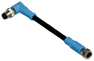 T4062213004-005 - Sensor Cable, 90° M8 Plug, M8 Receptacle, 4 Positions, 5 m, 16.4 ft, T406 - TE CONNECTIVITY