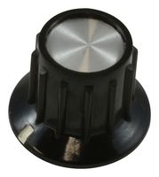 PKA90B1/4 - Knob, Round Shaft, 6.35 mm, Phenolic, Ribbed with Indicator Line, 34.9 mm, PKA - ALCOSWITCH - TE CONNECTIVITY