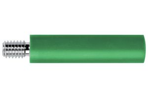 BU 2244 S NI / GN - Banana Test Connector, Jack, Panel Mount, 32 A, 1 kV, Nickel Plated Contacts, Green - SCHUTZINGER